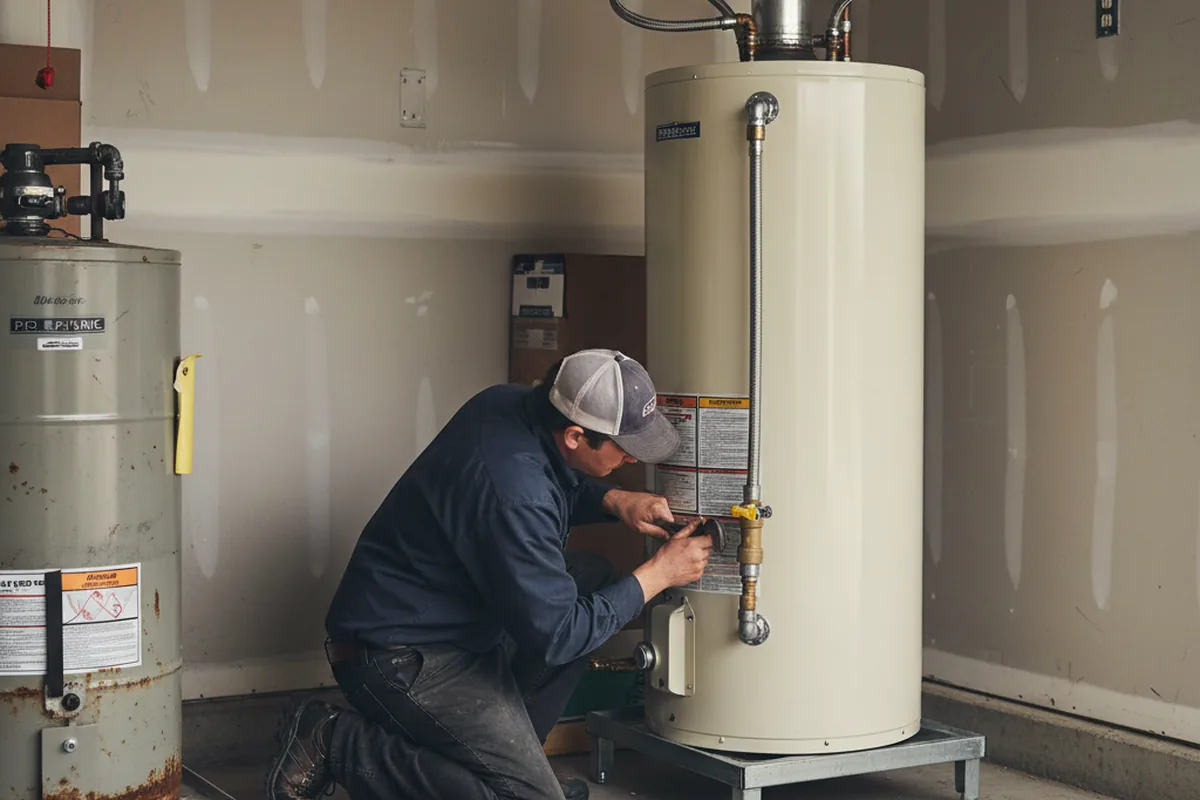Water heater and shutoff valve replacement in Mullens